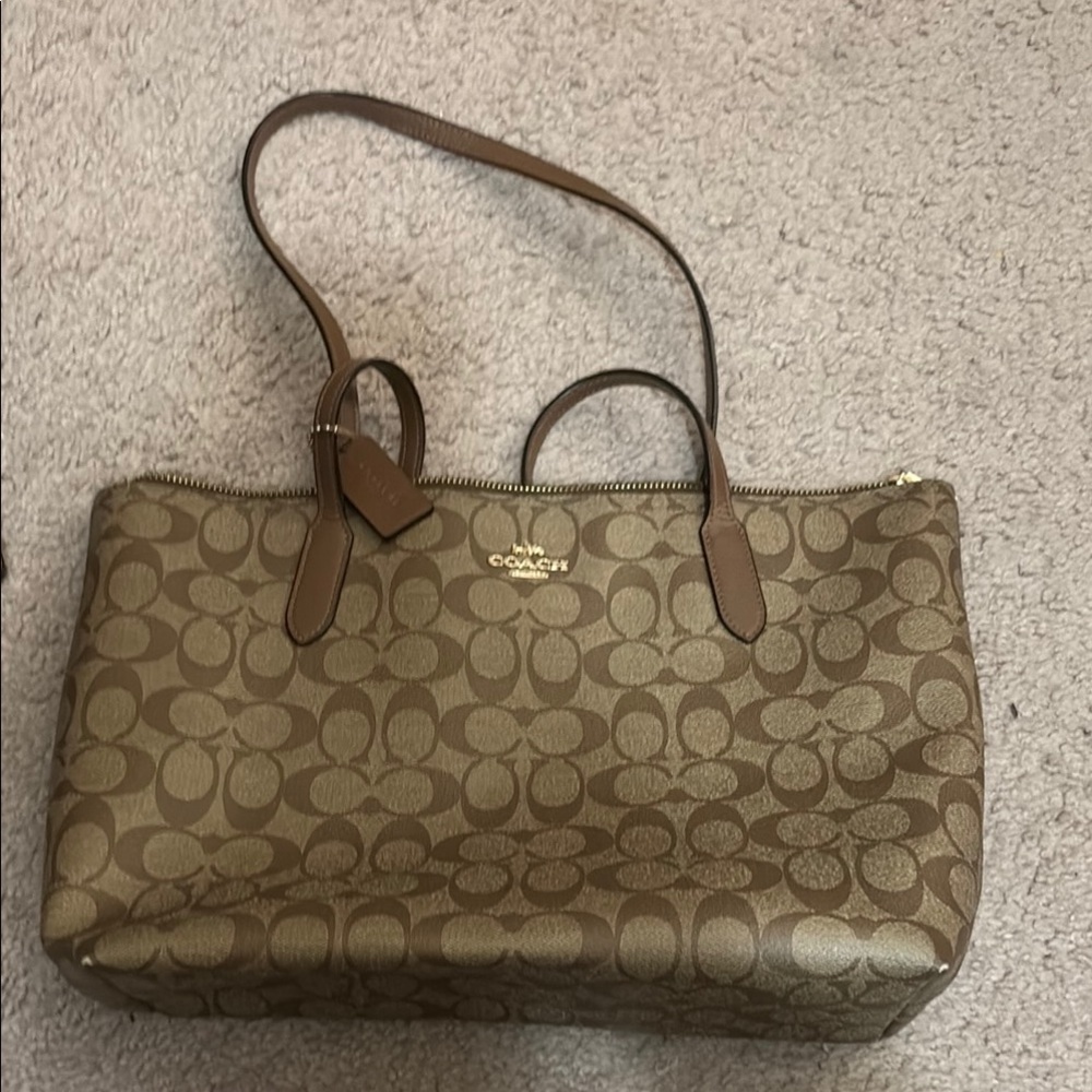 Coach Brown Monogram Tote Bag